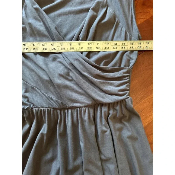 Garnet Hill Womens M Midi Dress Soft Knit Gray Sleeveless Career Casual Workwear - Picture 9 of 11